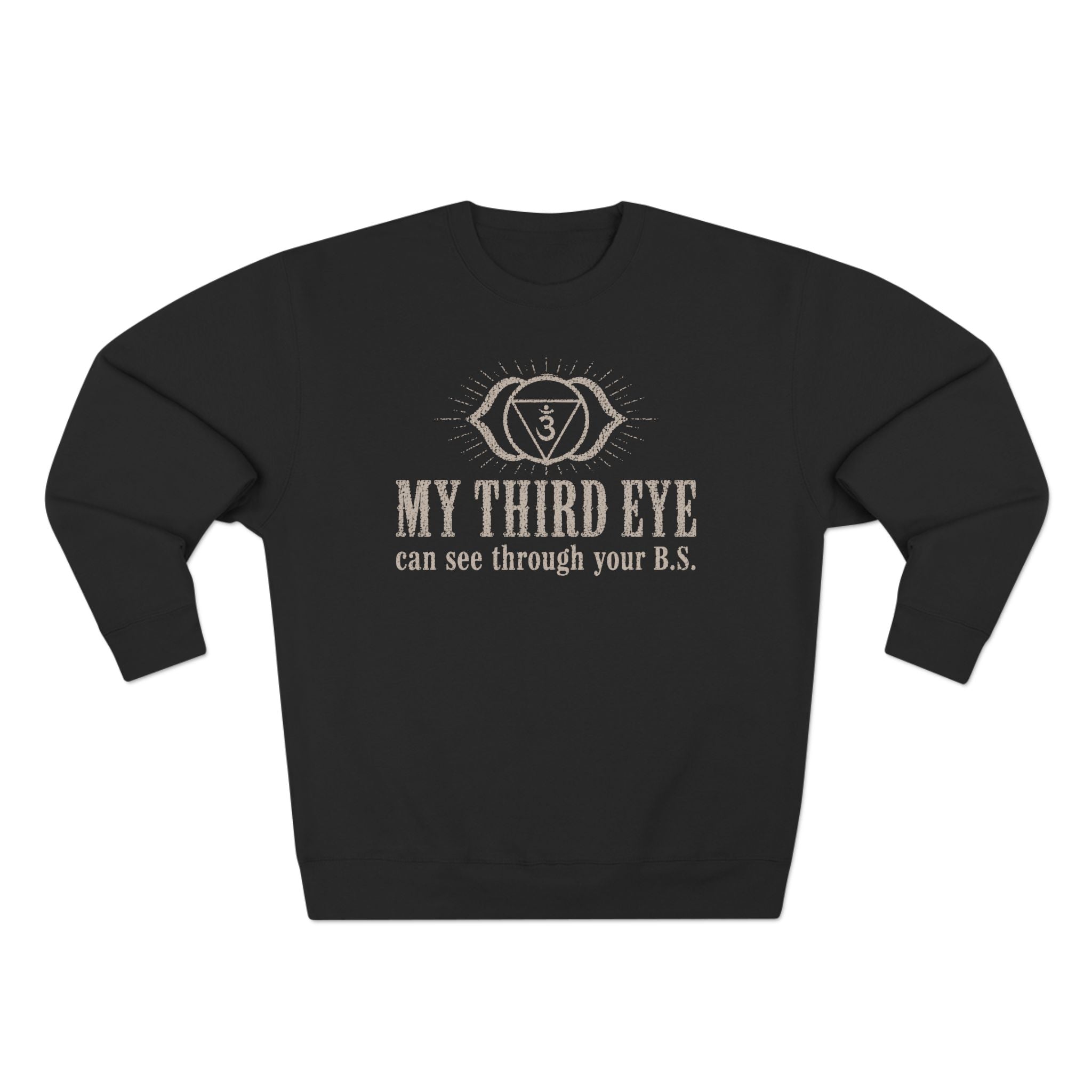 Third Eye Ajna Chakra Spiritual Humor Vintage Graphic Premium Unisex Sweatshirt