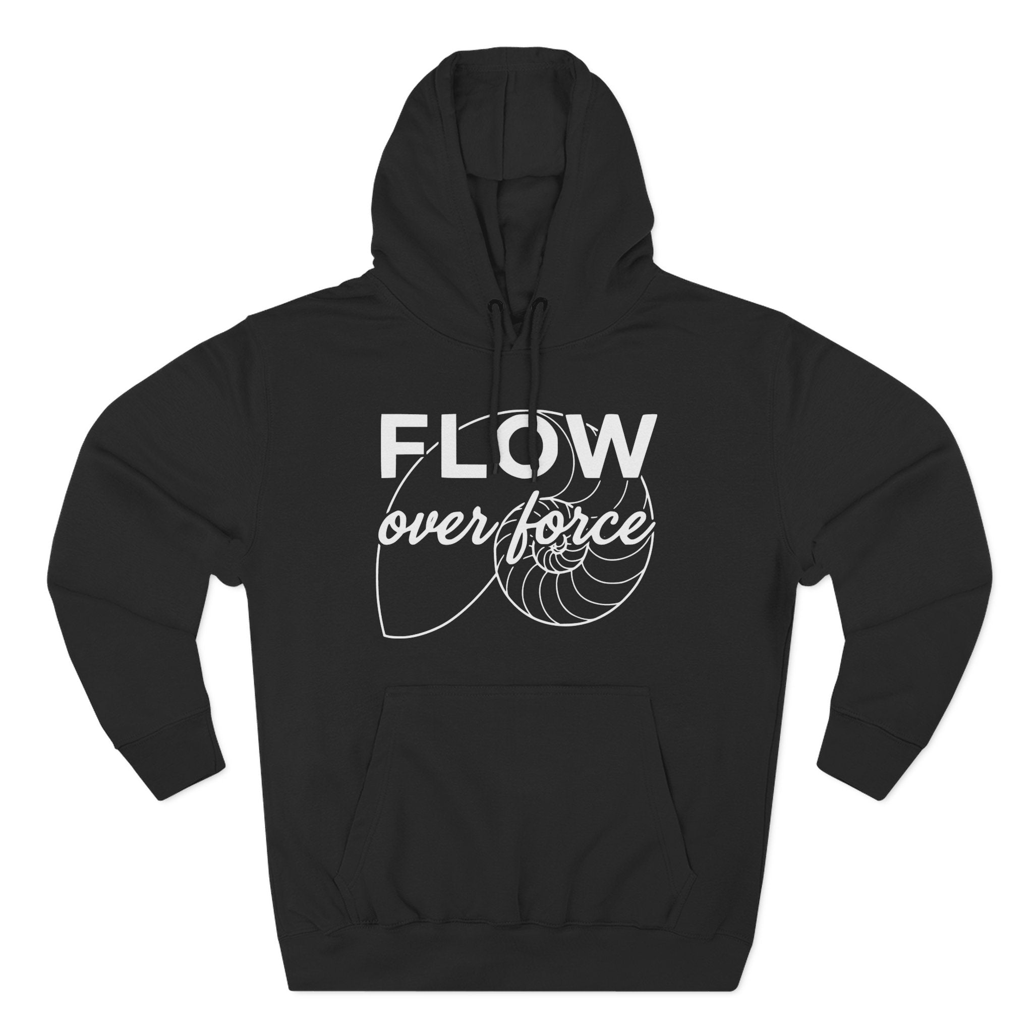 Flow Over Force Nautilus Shell Sacred Geometry Premium Unisex Hoodie