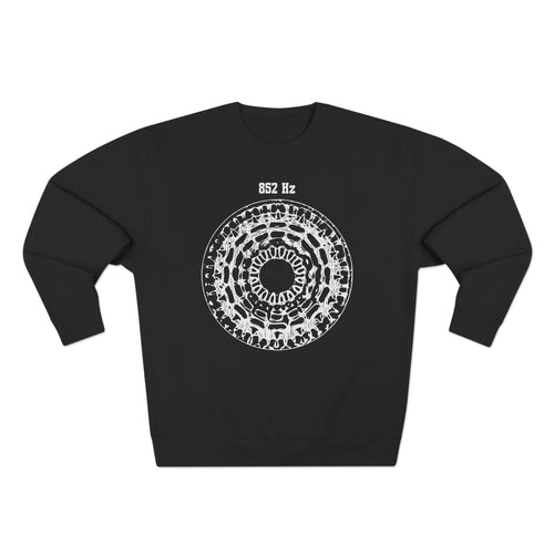 852 Hz Solfeggio Frequency Cymatics Third Eye Sound Premium Unisex Sweatshirt