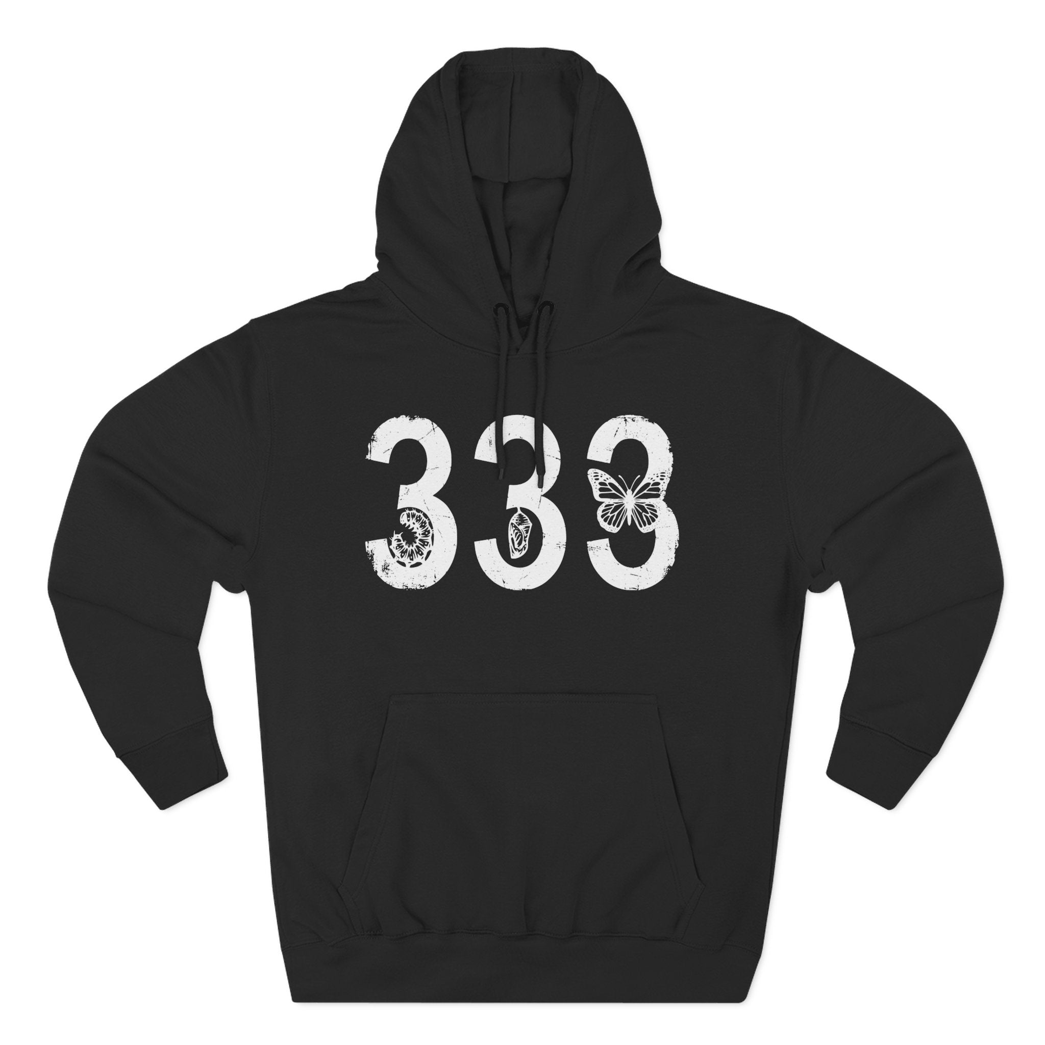 333 Angel Number Butterfly Metamorphosis Premium Unisex Hoodie
