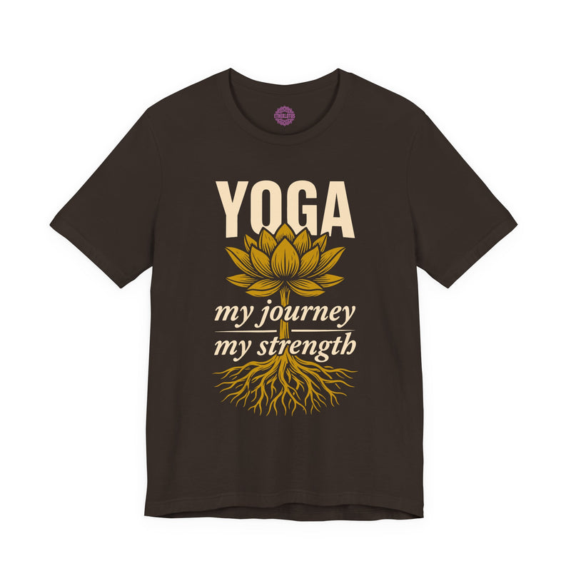 Yoga My Journey My Strength Lotus Roots Premium Unisex T-Shirt