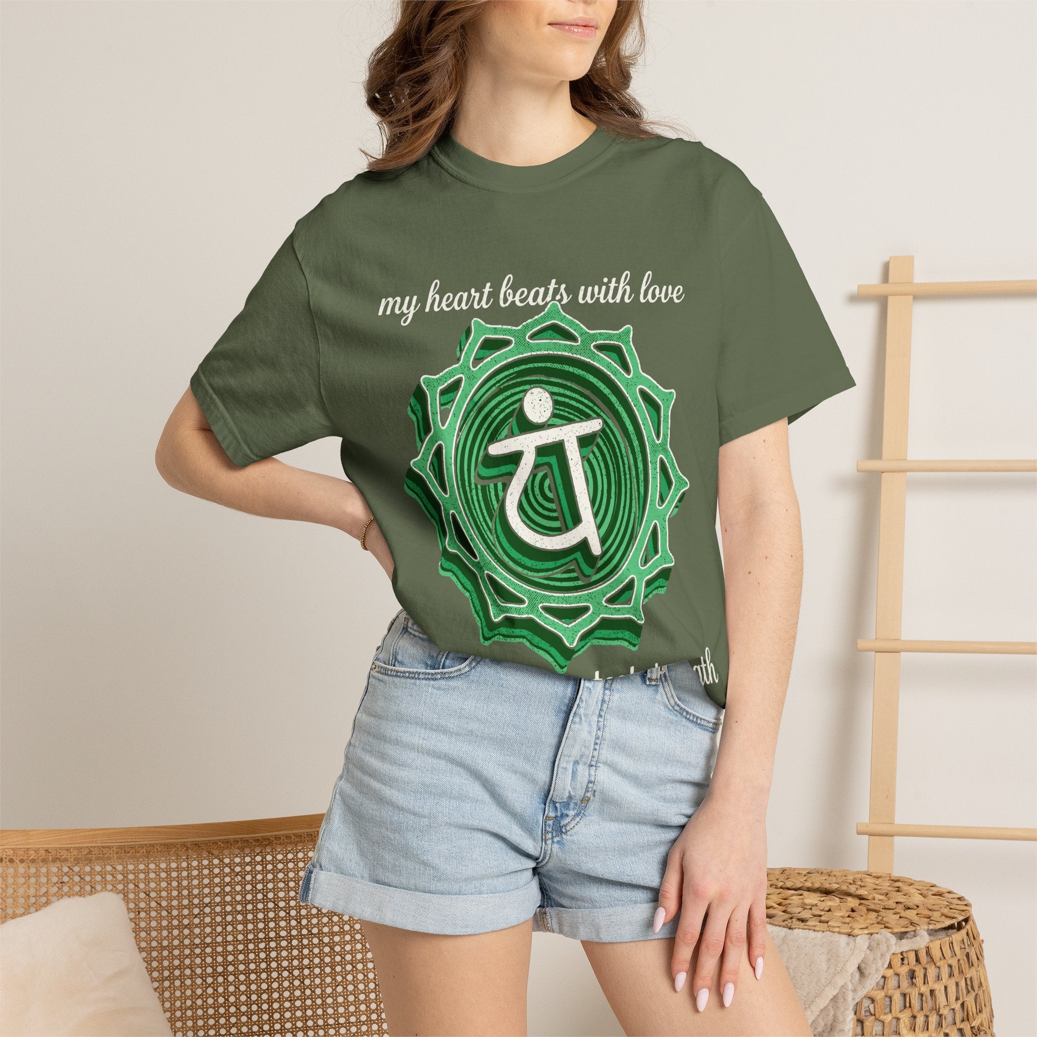My Heart Beats With Love It Is My Greatest Strength Heart Chakra Comfort Colors® Unisex T-Shirt