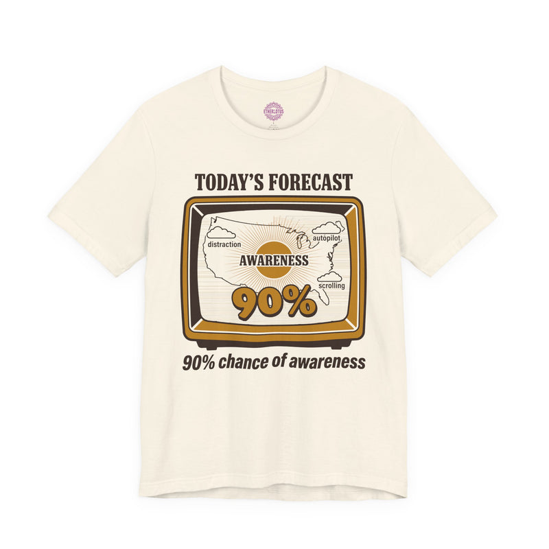 Todays Forecast 90 Percent Chance of Awareness Vintage TV Premium Unisex T-Shirt