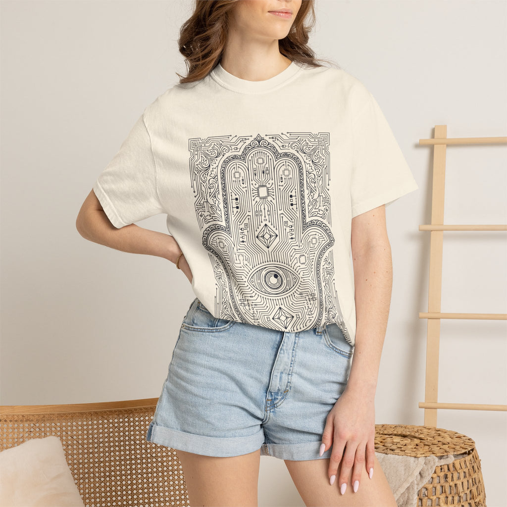 Sacred Circuit Hamsa Divine Protection Comfort Colors® Unisex T-Shirt
