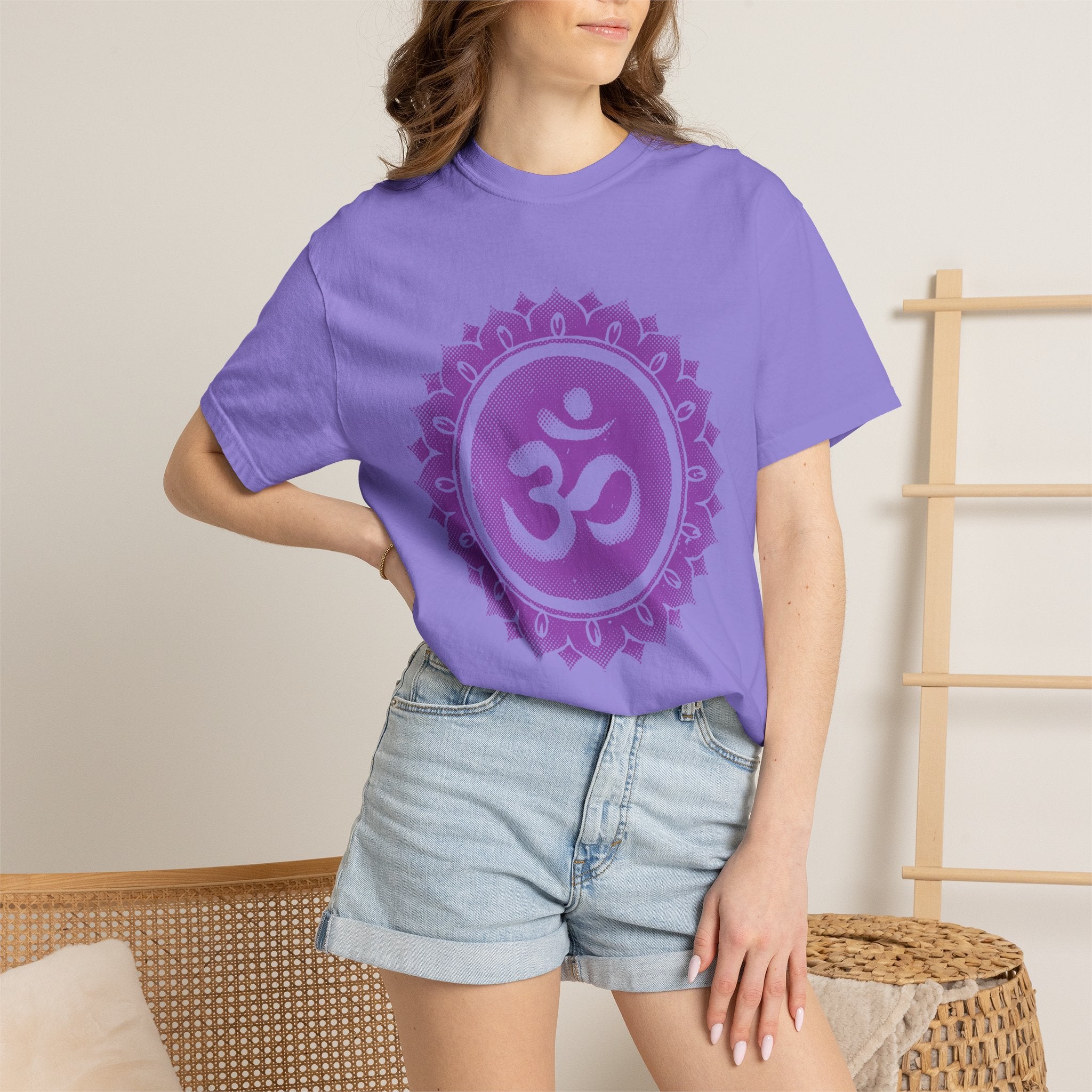 Om Sahasrara Crown Chakra Symbol Sacred Geometry Comfort Colors® Unisex T-Shirt