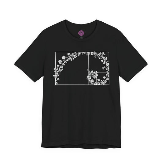 Golden Ratio Floral Spiral Premium Unisex T-Shirt