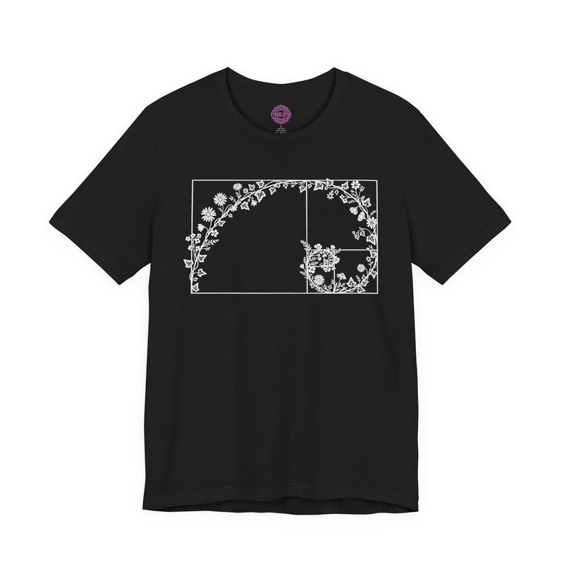 Golden Ratio Floral Spiral Premium Unisex T-Shirt