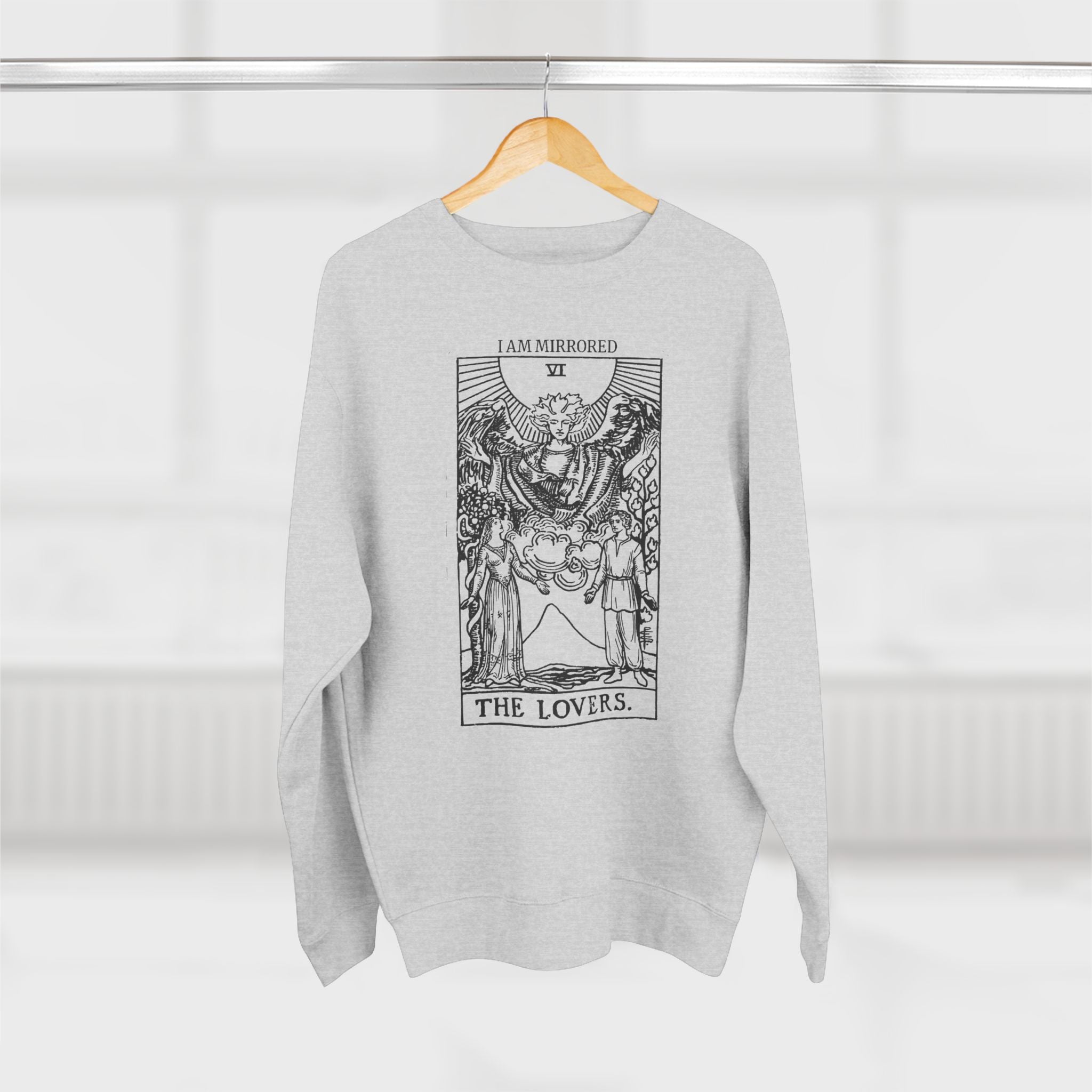 The Lovers Mirrored Soul Tarot Premium Unisex Sweatshirt