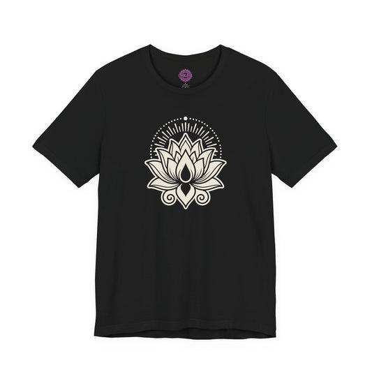Sacred Lotus Radiant Light Aura Botanical Premium Unisex T-Shirt