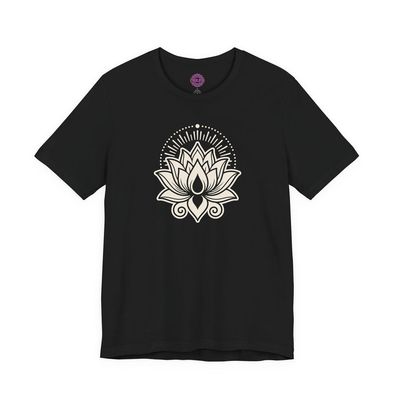 Sacred Lotus Radiant Light Aura Botanical Premium Unisex T-Shirt