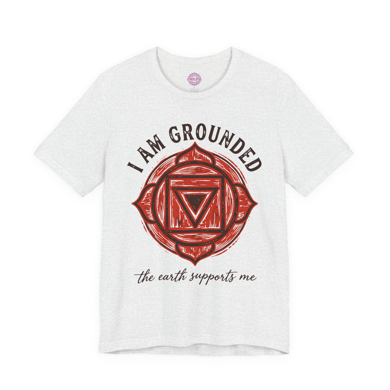 I Am Grounded Root Chakra Earth Affirmation Premium Unisex T-Shirt