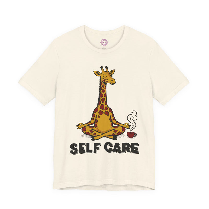 Self Care Meditation Giraffe Yoga Premium Unisex T-Shirt