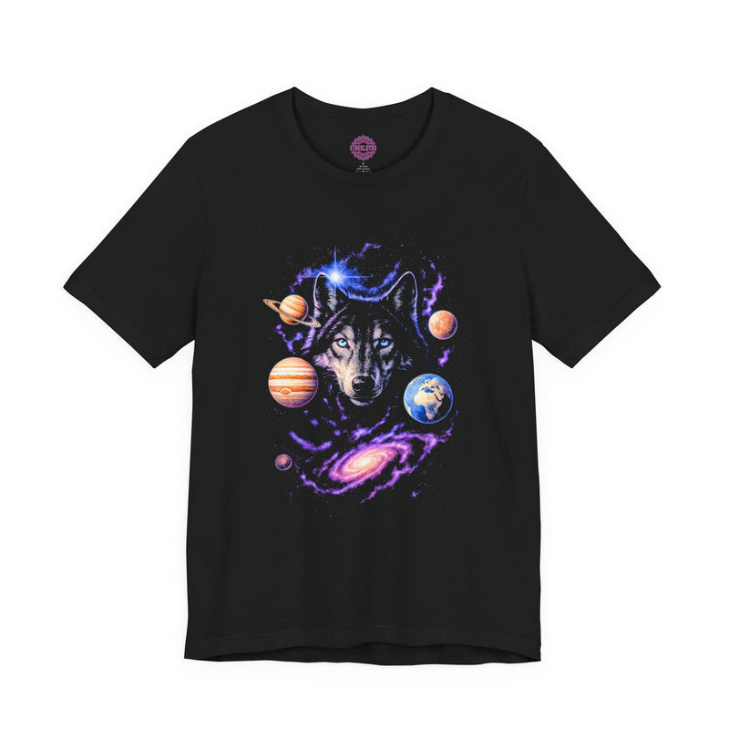 Cosmic Wolf Spirit Animal "Starseed Energy" Celestial Premium Unisex T-Shirt