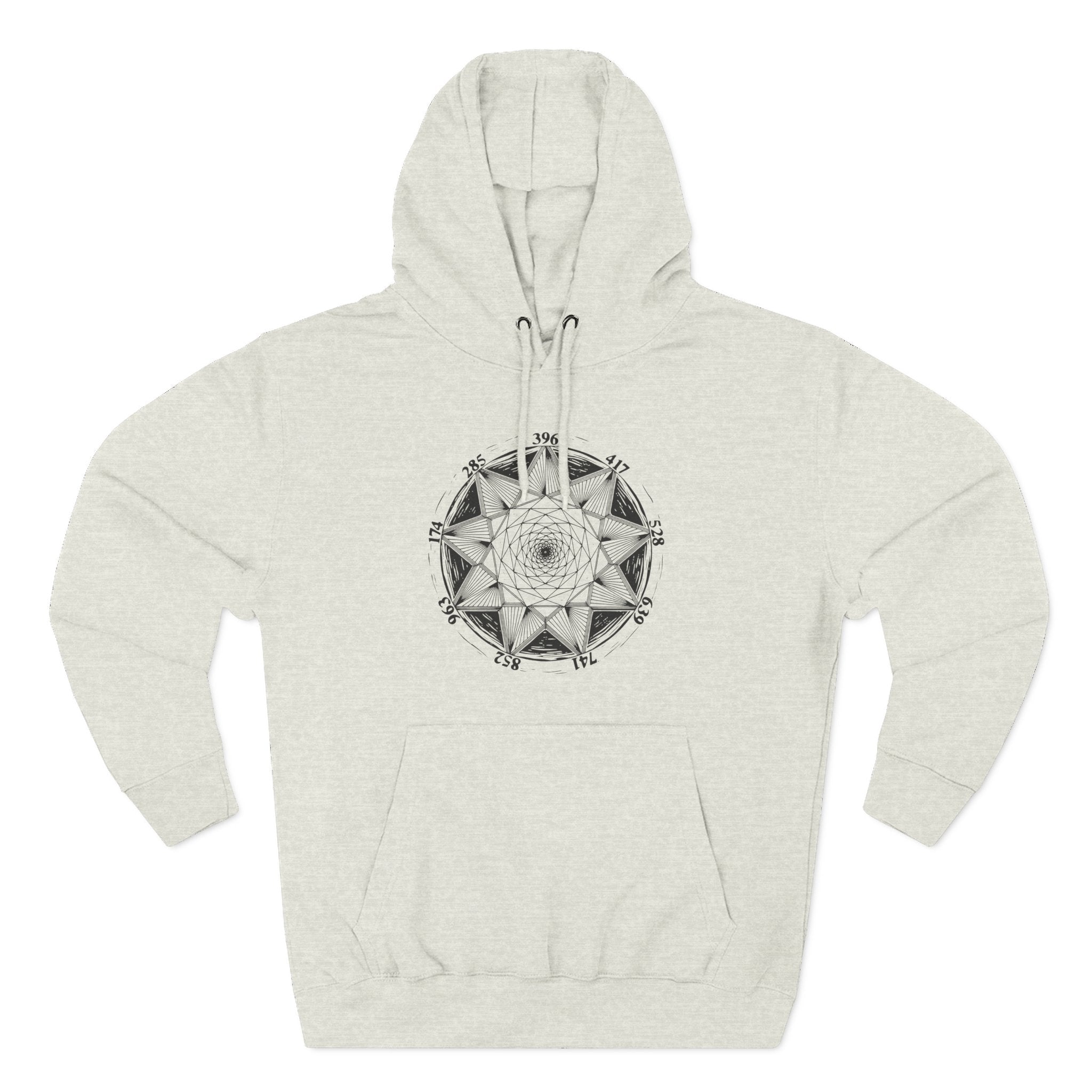 All Solfeggio Frequencies Sacred Geometry Mandala Sound Premium Unisex Hoodie