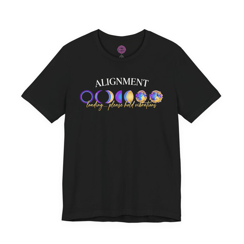 Alignment Loading Please Hold Vibrations Moon Phases Spiritual Premium Unisex T-Shirt