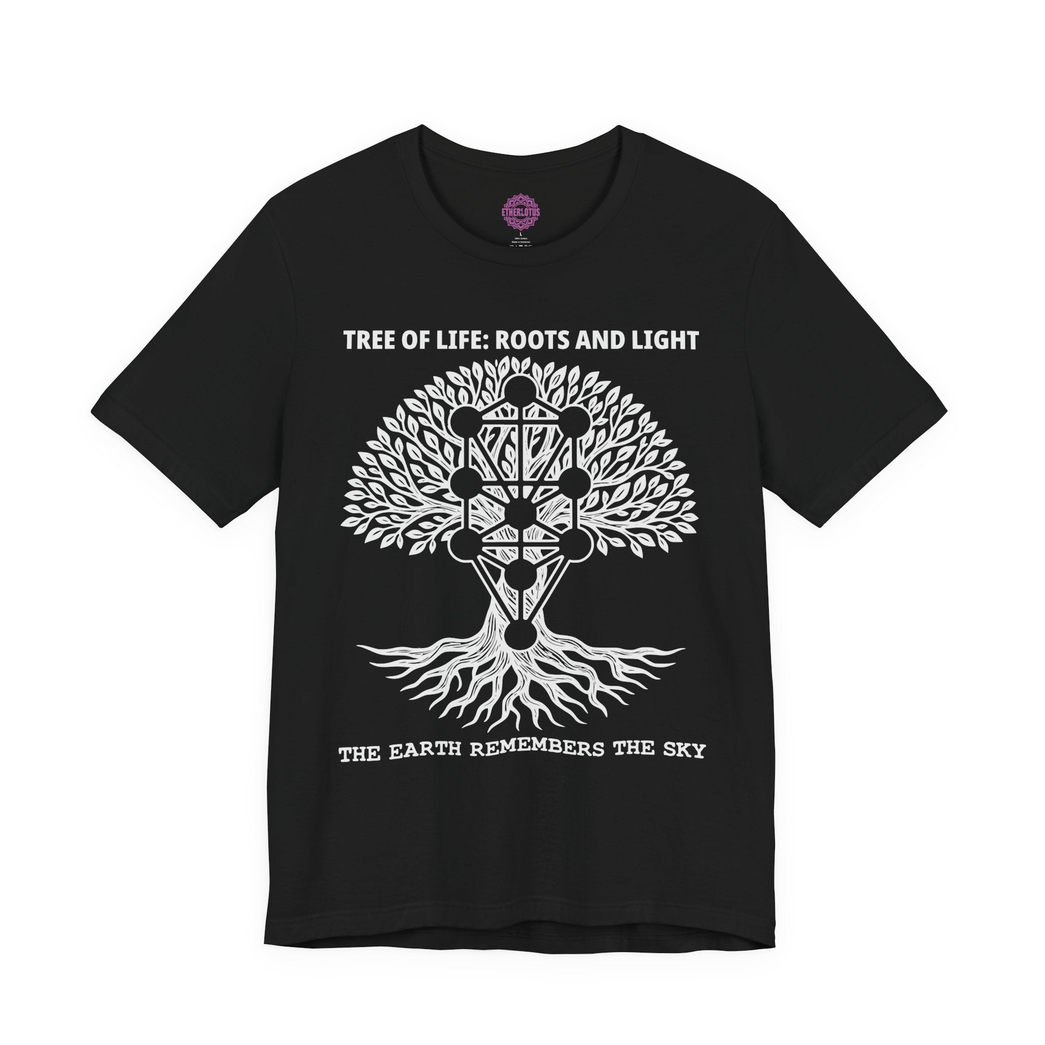Tree of Life Roots and Light Sacred Geometry Premium Unisex T-Shirt