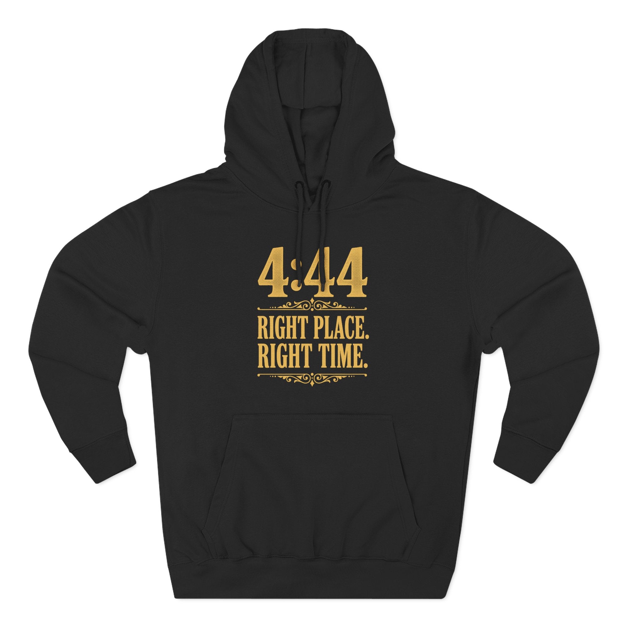 4:44 Right Place Right Time Angel Number Premium Unisex Hoodie