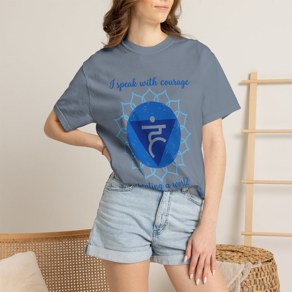 I Speak With Courage Creating a World Aligned With My Heart Throat Chakra Comfort Colors® Unisex T-Shirt