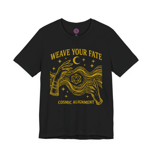 Weave Your Fate Cosmic Alignment Sacred Geometry Premium Unisex T-Shirt