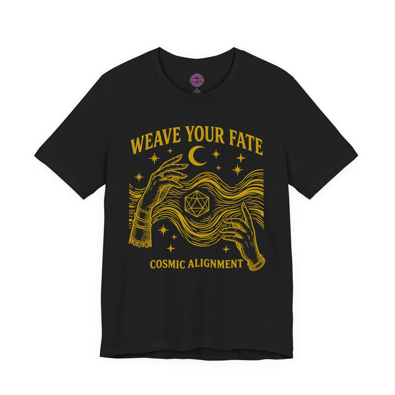 Weave Your Fate Cosmic Alignment Sacred Geometry Premium Unisex T-Shirt