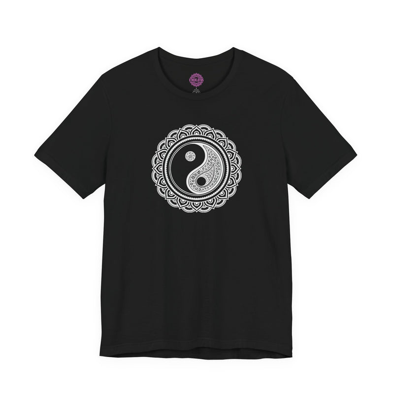 Yin Yang Mandala Sacred Geometry Paisley Balance Premium Unisex T-Shirt