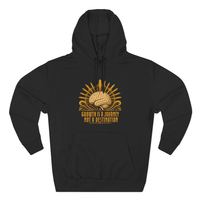 Growth Is A Journey Not A Destination Art Deco Premium Unisex Hoodie