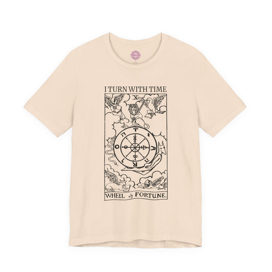Wheel of Fortune Turn With Time Tarot Premium Unisex T-Shirt