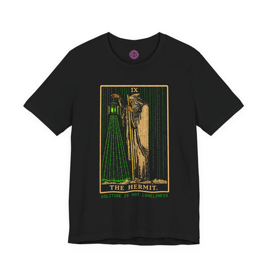 The Hermit Digital Awakening Tarot Premium Unisex T-Shirt