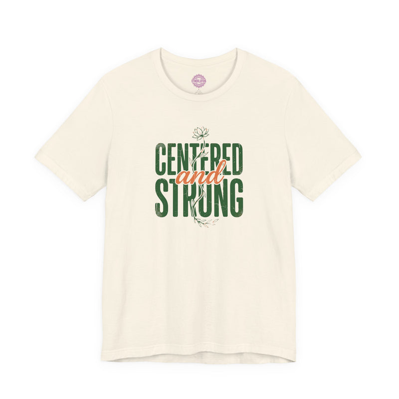 Centered and Strong Lotus Yoga Premium Unisex T-Shirt