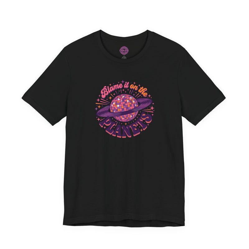 Blame It On The Planets Retro Disco Astrology Premium Unisex T-Shirt