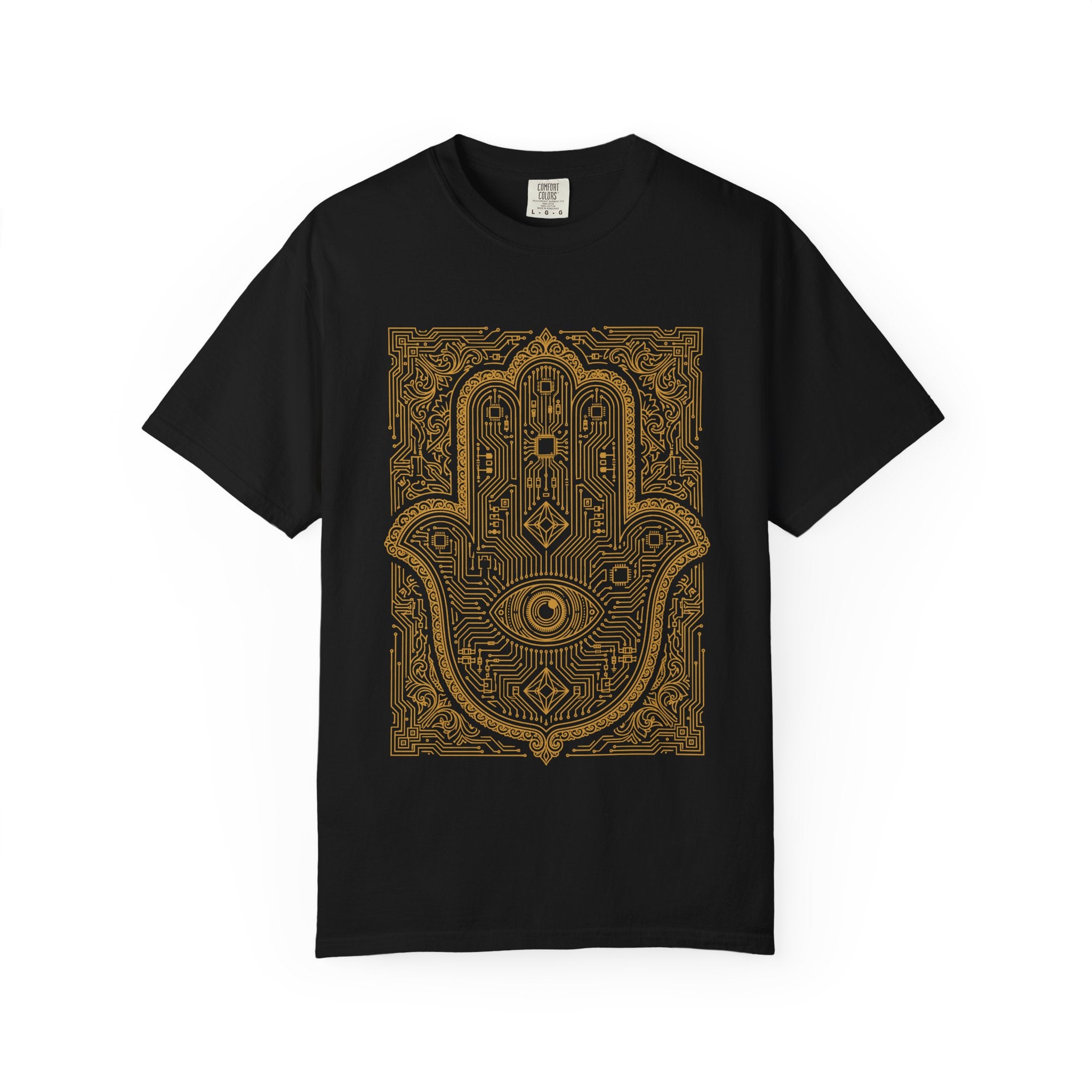 Sacred Circuit Hamsa Divine Protection Comfort Colors® Unisex T-Shirt