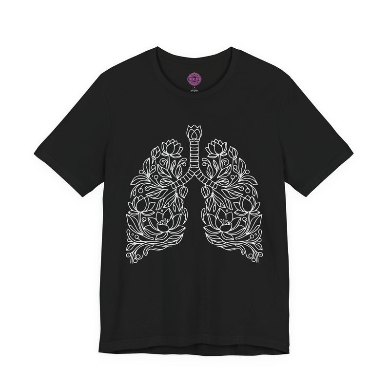 Floral Lungs Lotus Breathe Premium Unisex T-Shirt
