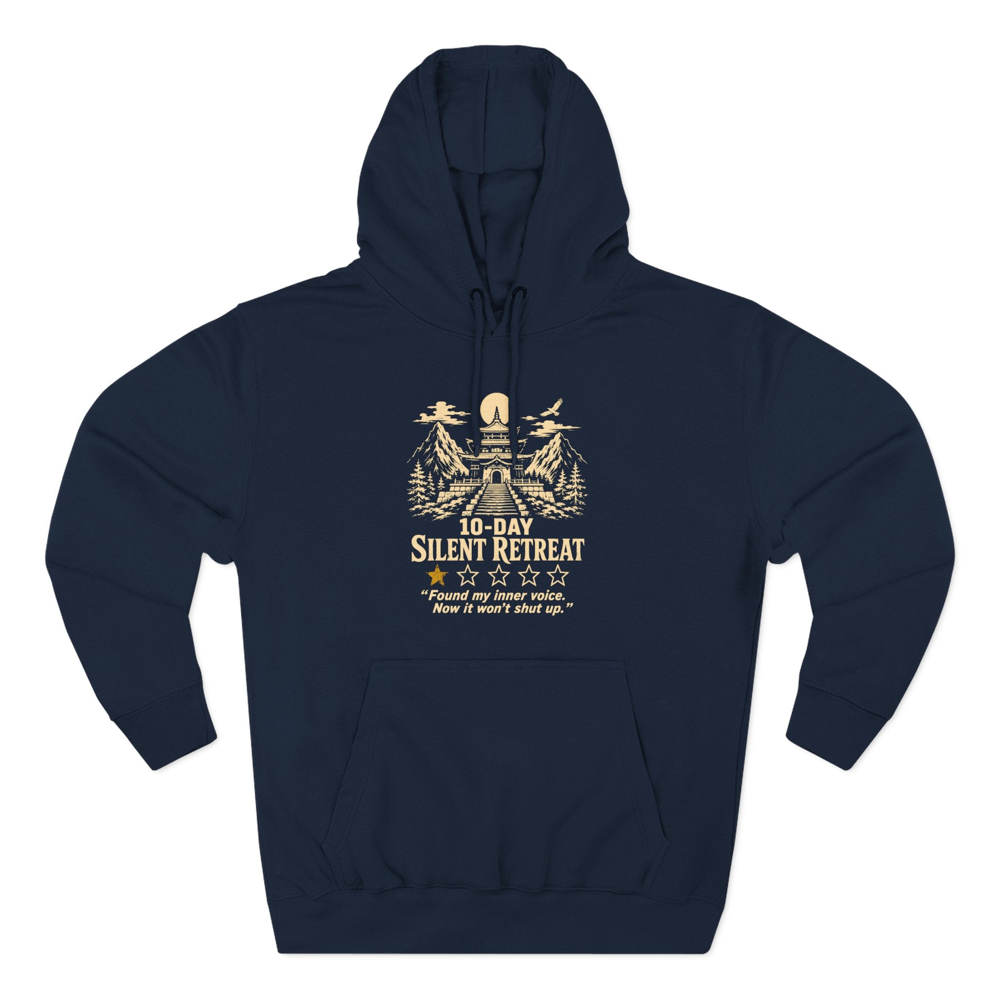 10-Day Silent Retreat One Star Review Premium Unisex Hoodie