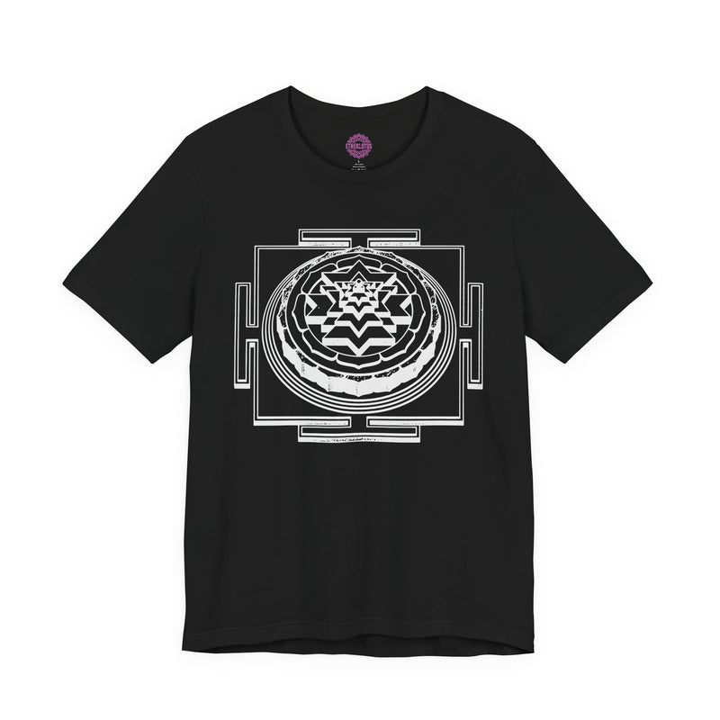 Sri Yantra Dimensional Manifestation Sacred Geometry Premium Unisex T-Shirt