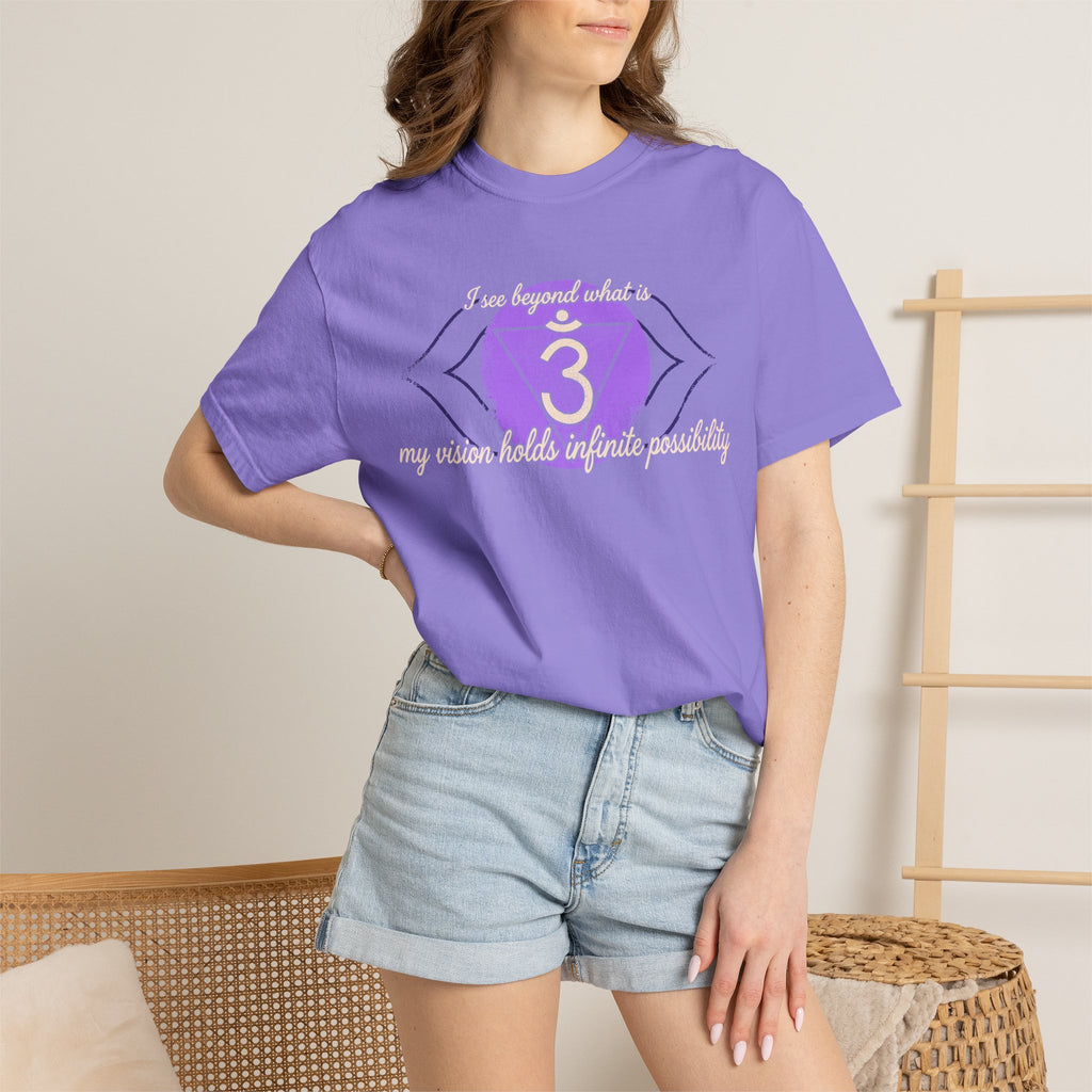 I See Beyond What Is My Vision Holds Infinite Possibility Third Eye Chakra Comfort Colors® Unisex T-Shirt