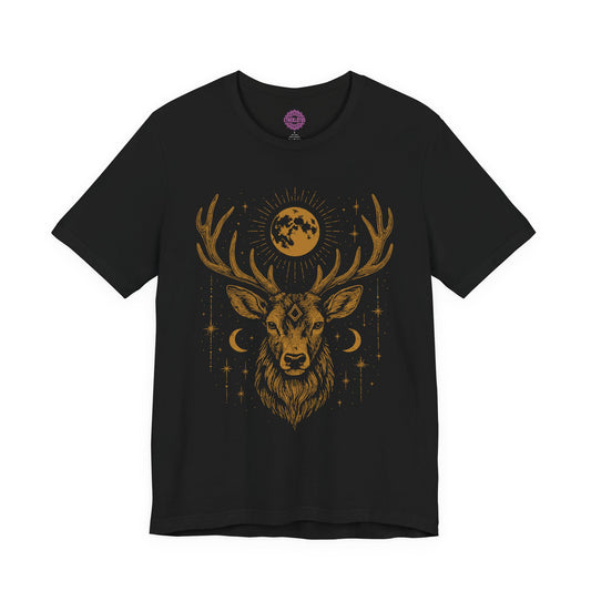 Golden Stag Moon Guardian Premium Unisex T-Shirt