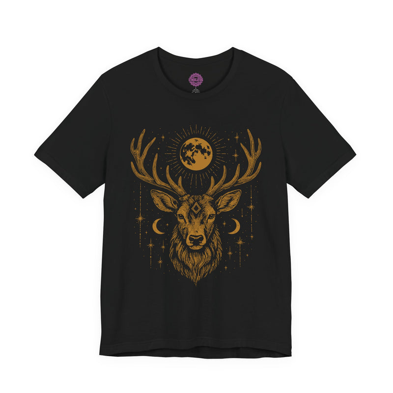 Golden Stag Moon Guardian Premium Unisex T-Shirt
