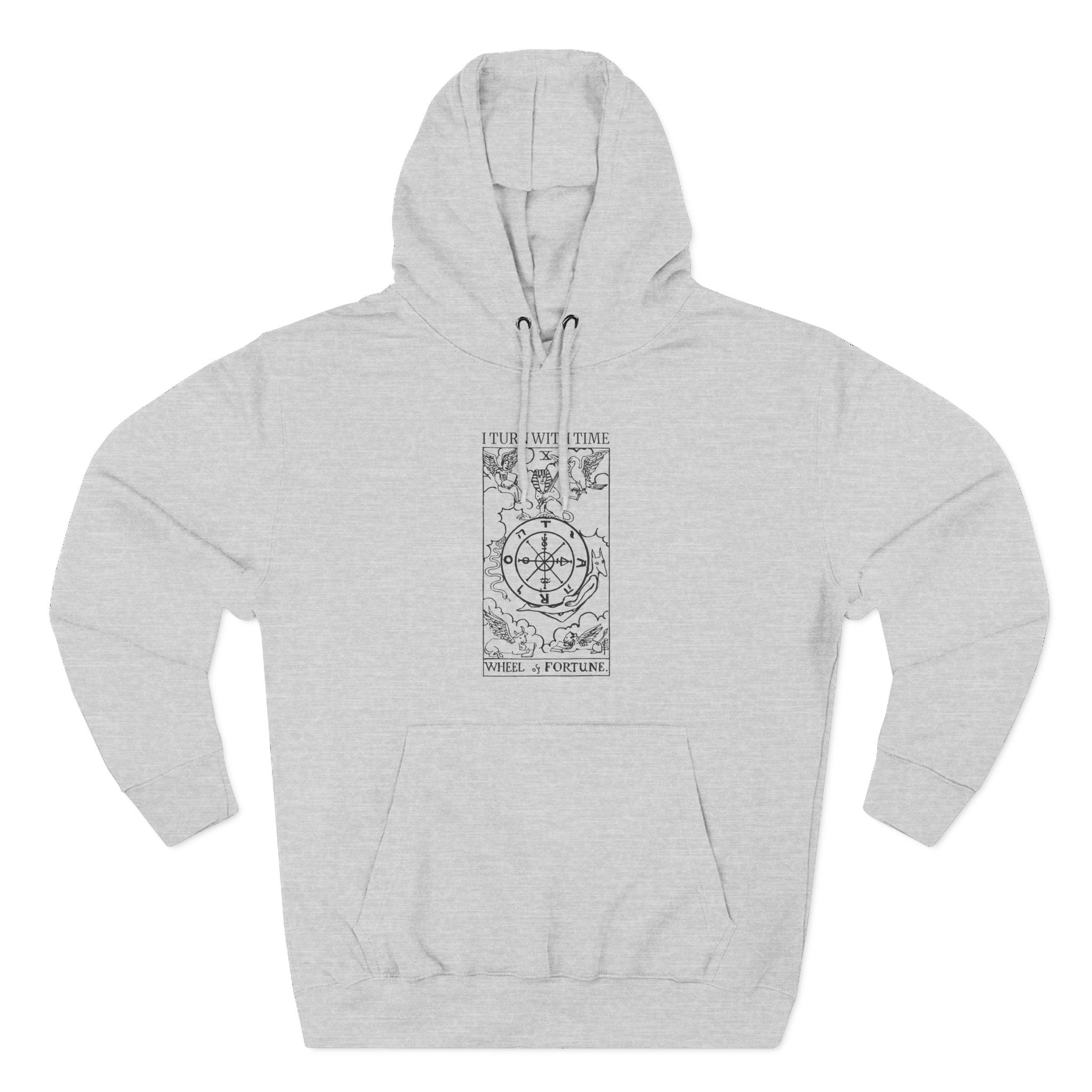 Wheel of Fortune Turn With Time Tarot Premium Unisex Hoodie