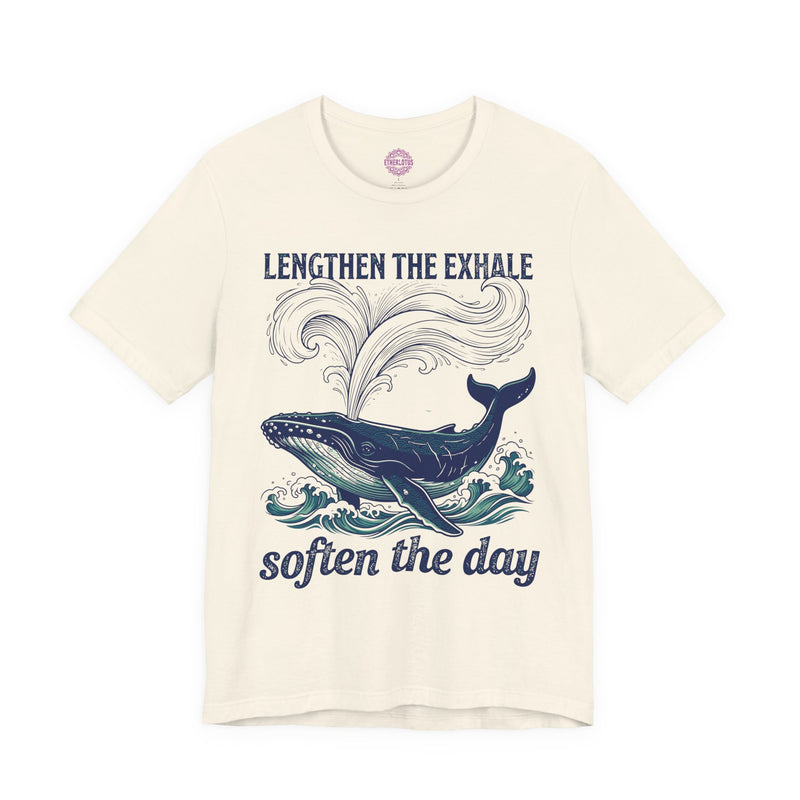 Lengthen the Exhale Soften the Day Humpback Whale Premium Unisex T-Shirt