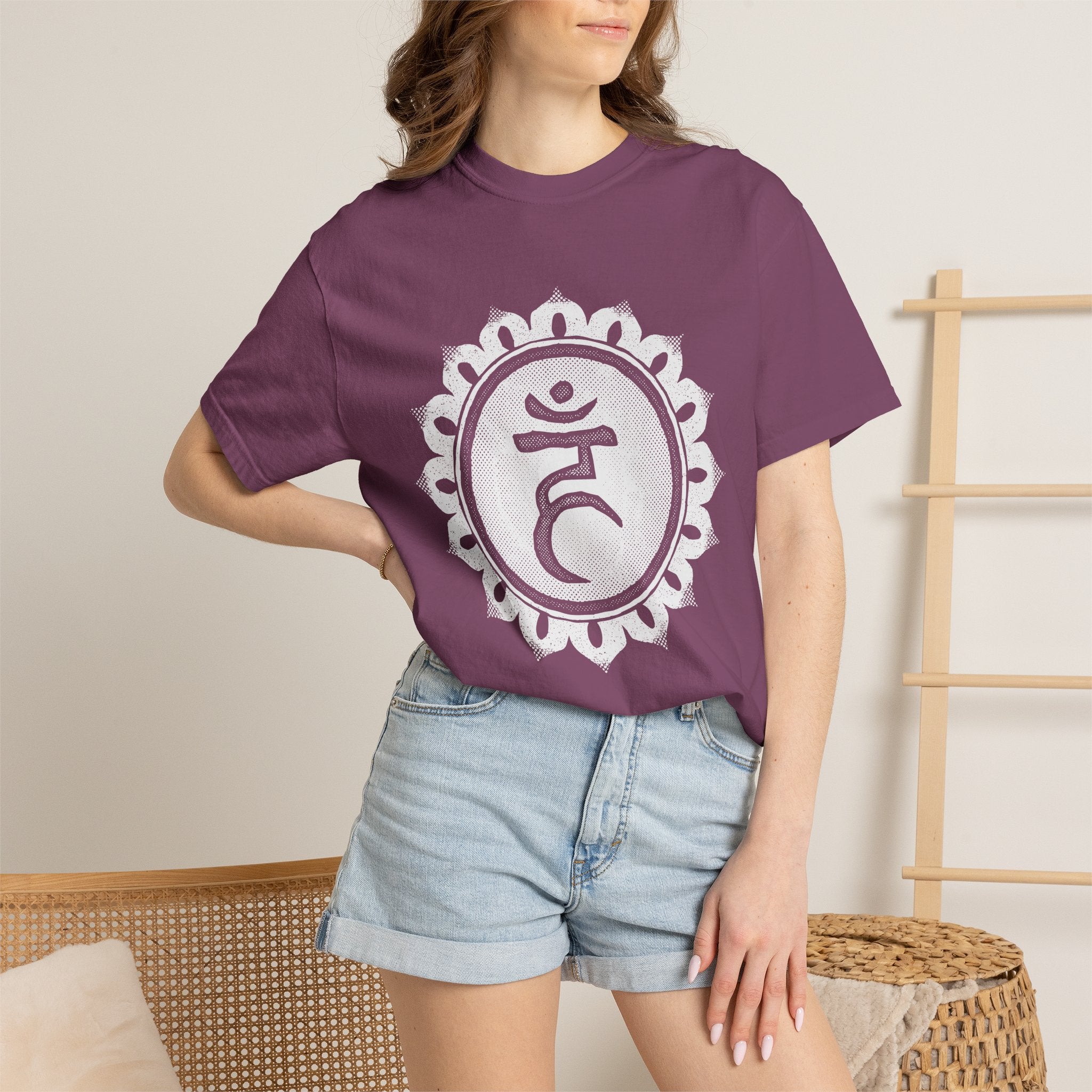 Ham Bija Vishuddha Throat Chakra Symbol Sacred Geometry Comfort Colors® Unisex T-Shirt
