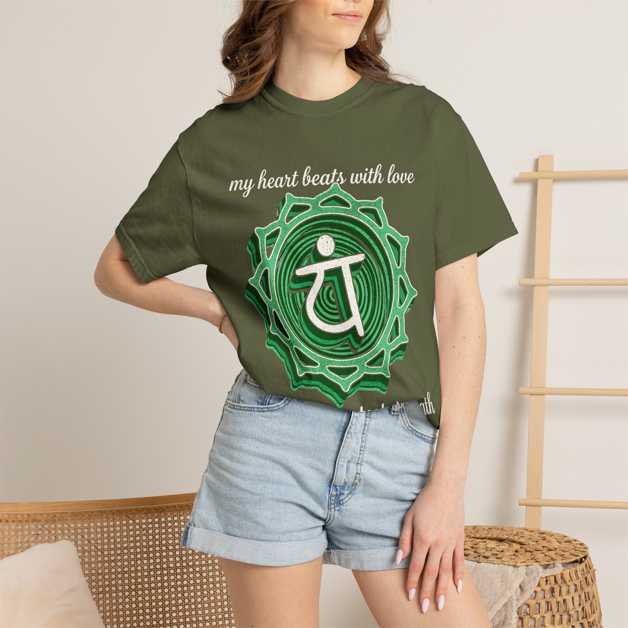 My Heart Beats With Love It Is My Greatest Strength Heart Chakra Comfort Colors® Unisex T-Shirt