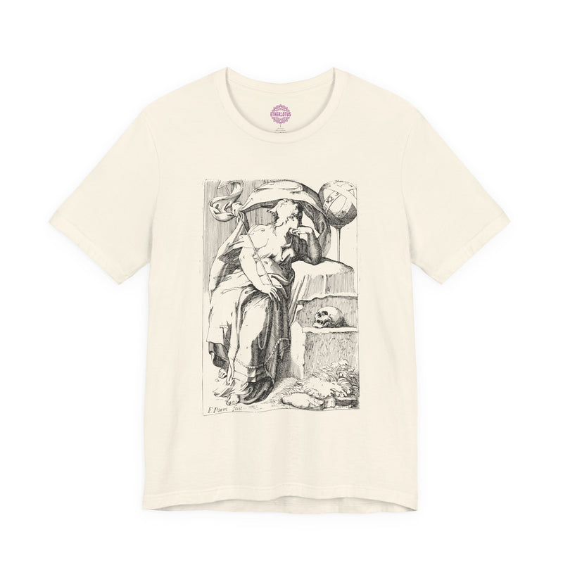 Celestial Seeker Vintage Engraving Premium Unisex T-Shirt