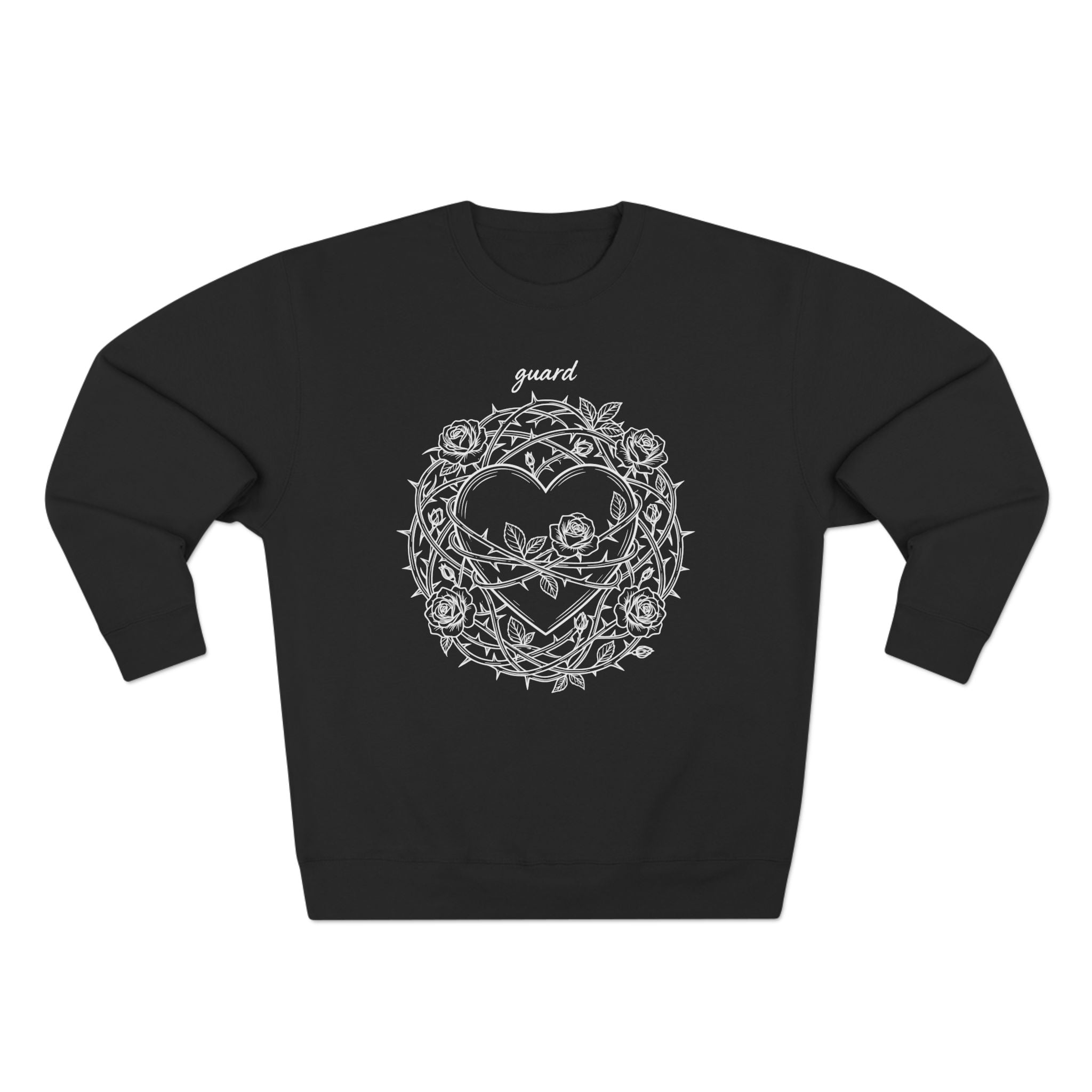 Guard Your Heart Rose Thorn Wreath Premium Unisex Sweatshirt