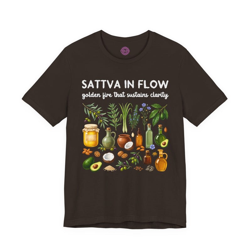 Sattva in Flow Golden Fire That Sustains Clarity Premium Unisex T-Shirt