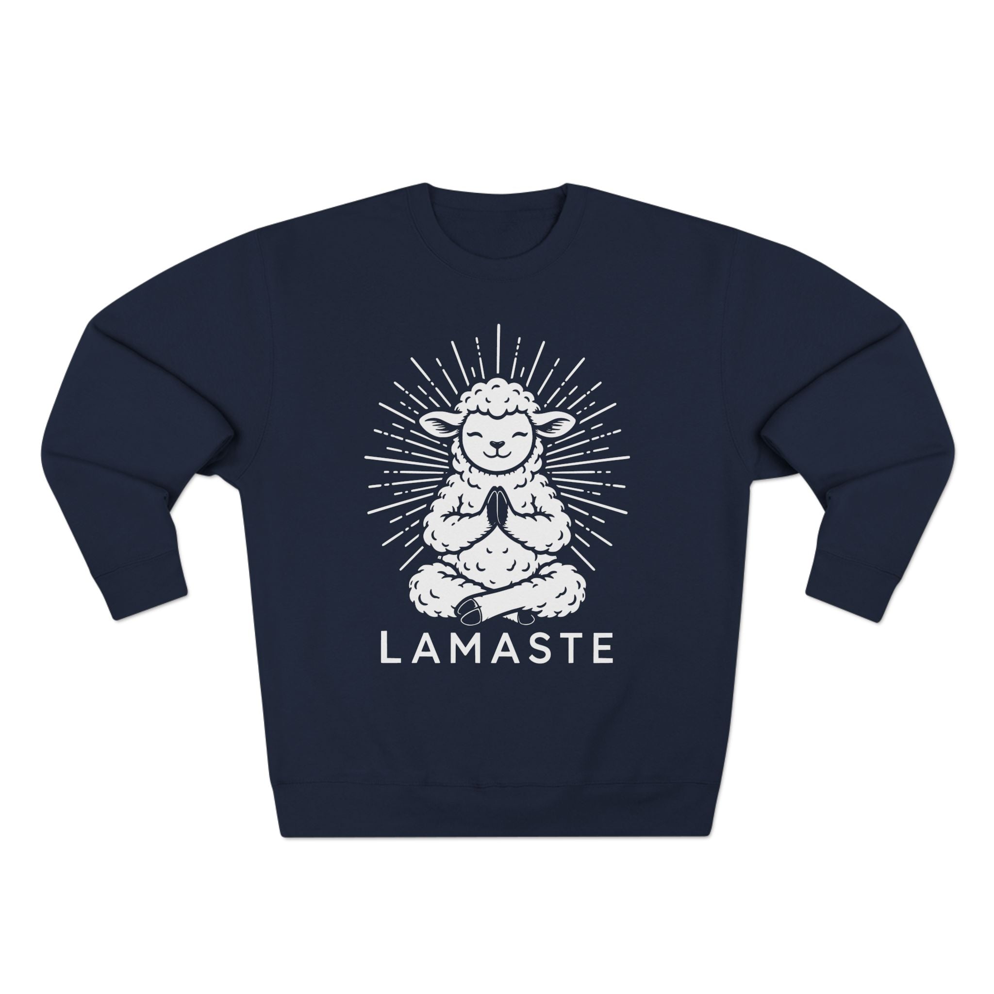 Lamaste Lamb Yoga Meditation Spiritual Humor Premium Unisex Sweatshirt