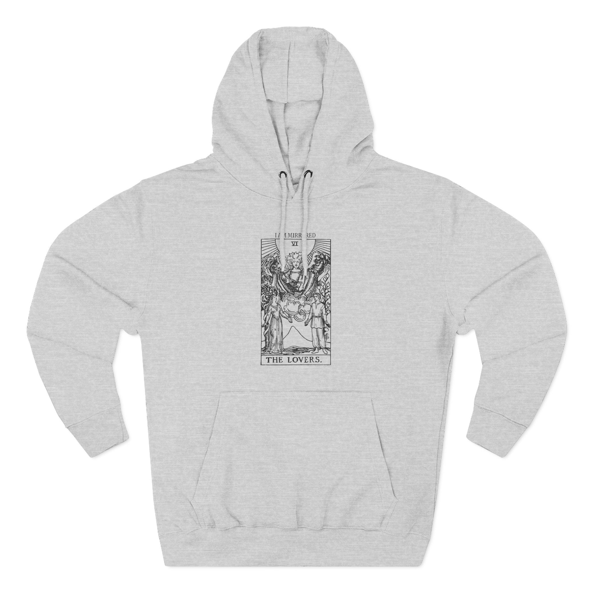 The Lovers Mirrored Soul Tarot Premium Unisex Hoodie