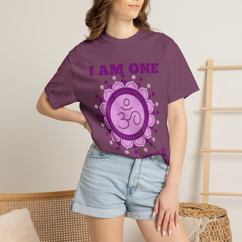 I Am One With All That Is Crown Chakra Om Sahasrara Comfort Colors® Unisex T-Shirt