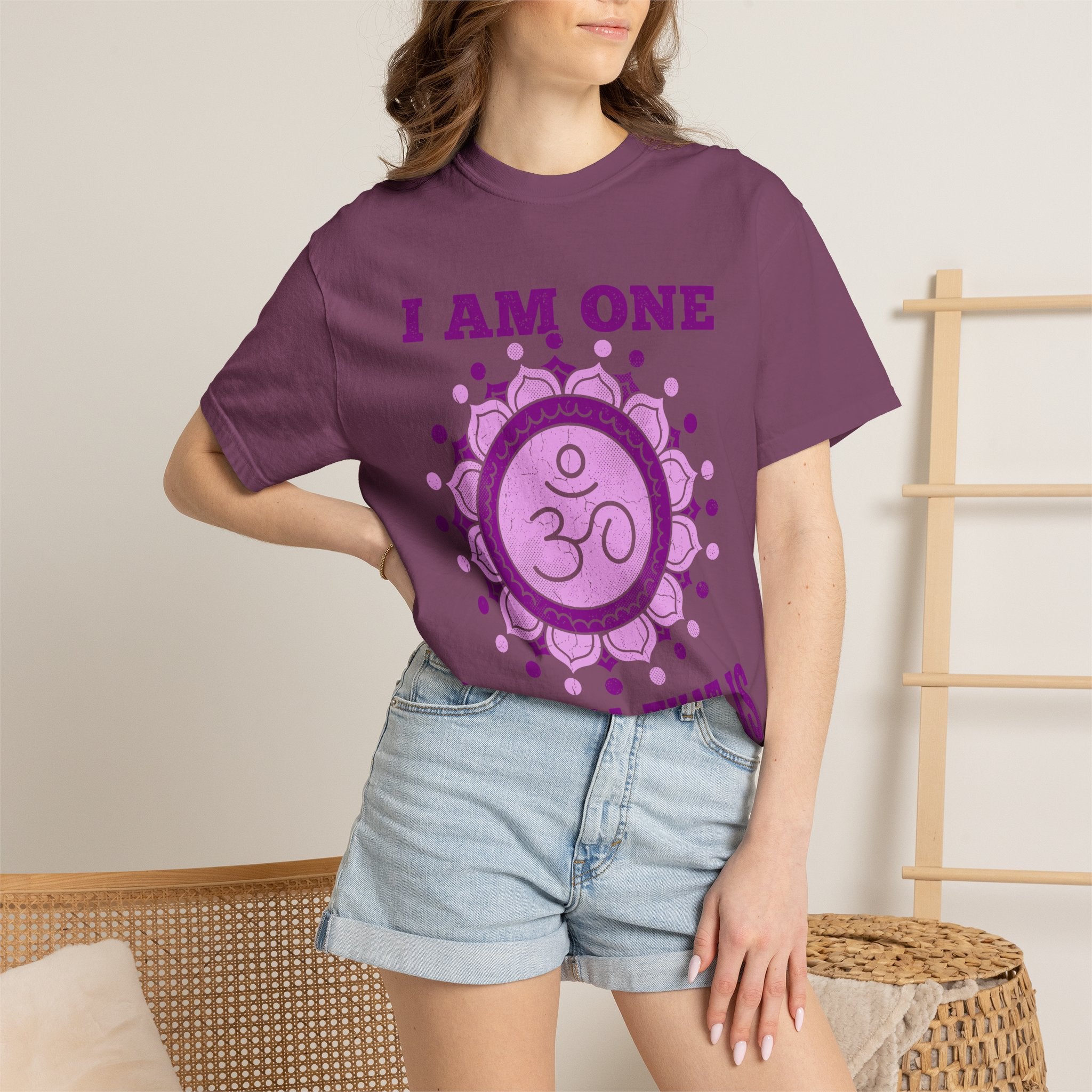 I Am One With All That Is Crown Chakra Om Sahasrara Comfort Colors® Unisex T-Shirt