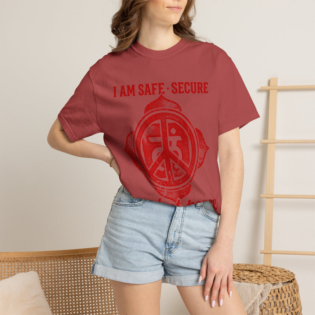 I Am Safe Secure and at Peace Root Chakra Comfort Colors® Unisex T-Shirt