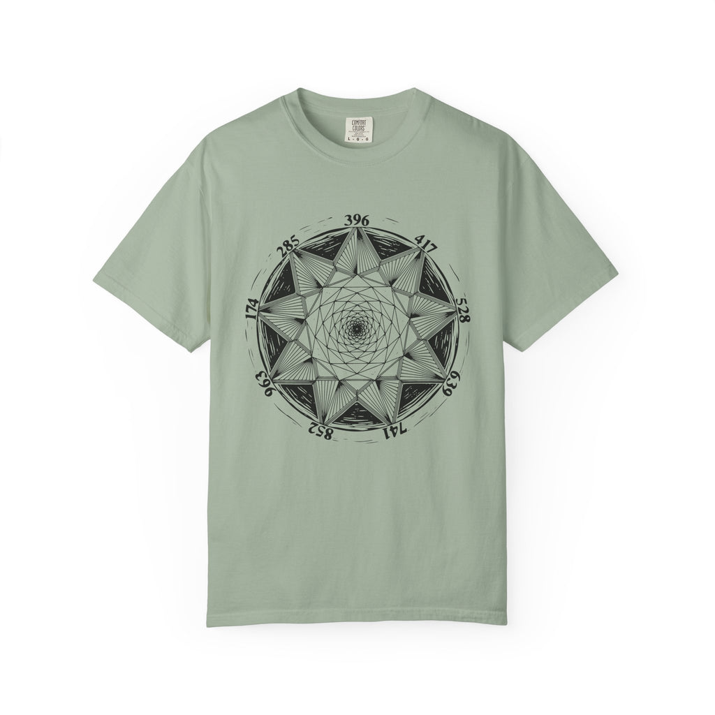 All Solfeggio Frequencies Sacred Geometry Mandala Vibrational Art Comfort Colors® Unisex T-Shirt